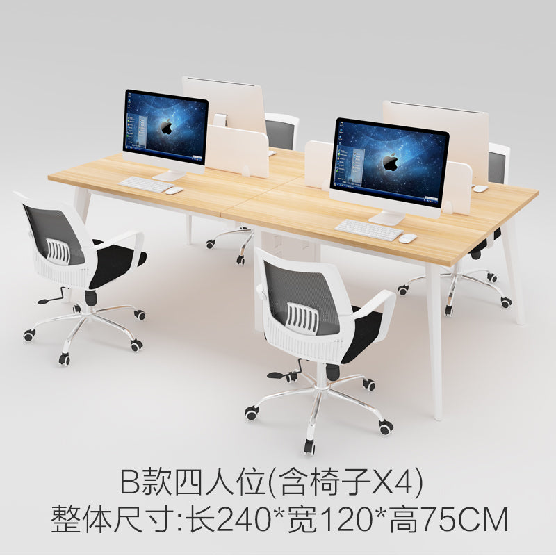 staff member screen desk furniture Computer desk and chair combination 2 / 4 / 6 social status of a person Simplicity modern Office cabinet Work table
