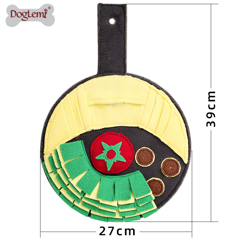 doglemi Wok disc Puzzle Pan Toys   Slow food sniff  Dog Tibetan food pad Vocalization Pet Supplies & Pet