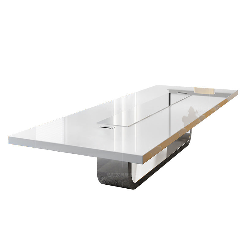 Office furniture  white Baking varnish Conference table Long table Simplicity modern large Office work Tables and chairs square table