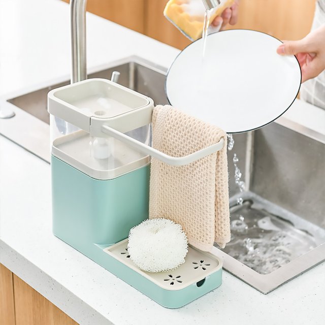 Kitchen   Press   Soap   Dispenser   Automatic   Detergent   Box   Drain   S