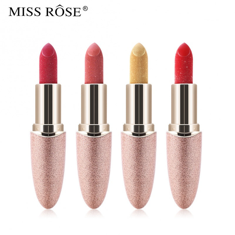MISS ROSE Flowing gold pearl light With fine flash Band bright Flash Lipstick mermaid  Lipstick buling   lip stick