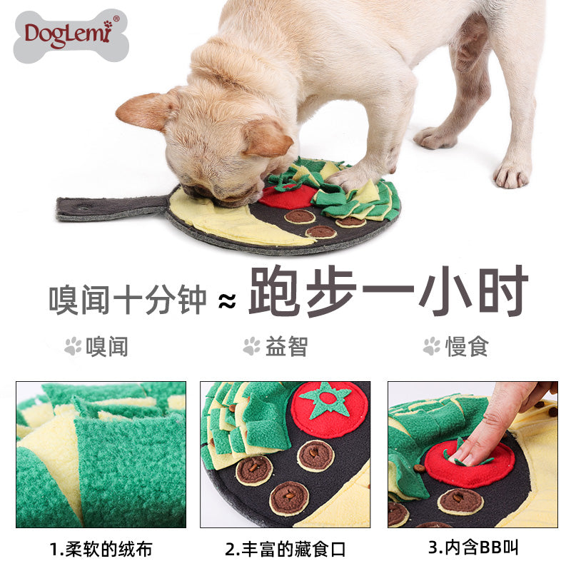 doglemi Wok disc Puzzle Pan Toys   Slow food sniff  Dog Tibetan food pad Vocalization Pet Supplies & Pet