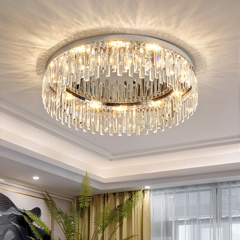 Light luxury crystal Ceiling lamp living room lamps Modern simplicity household bedroom restaurant personality originality crystal lamps and lanterns Set meal