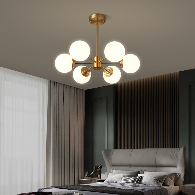 Light luxury Nordic style lamps and lanterns living room lamps All copper bedroom restaurant Lighting Internet celebrity French Magic bean a chandelier Molecular lamp