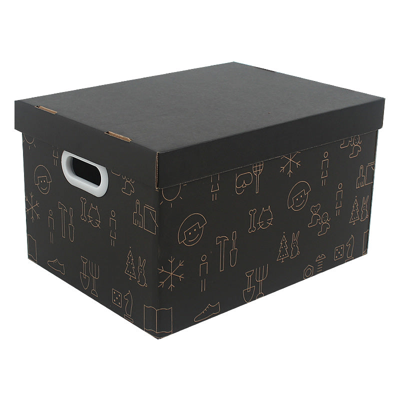 Kraft paper house-moving arrangement snacks case Storage box Paper Box Storage Storage With cover carton storage box